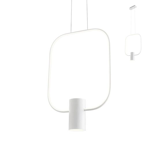 Lustra moderna alba dispersor silicon LED 22W+6W/3080lm/3000K Dom 01-1503 Redo