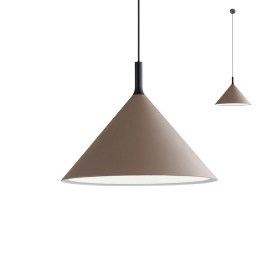 Lustra moderna conica abajur maro 1xE27/42W, Jaap 01-1609 Redo