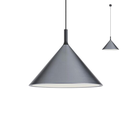 Lustra moderna conica abajur negru 1xE27/42W, Jaap 01-1610 Redo