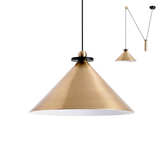Lustra moderna conica finisaj bronz periat 1xE27/42W, Kalimba 01-1545 Redo