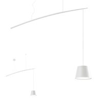 Lustra moderna alba abajur metalic LED 6W/540lm/3000K, Lolli 01-1497 Redo
