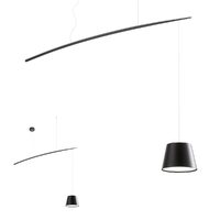 Lustra moderna neagra abajur metalic LED 6W/540lm/3000K, Lolli 01-1498 Redo