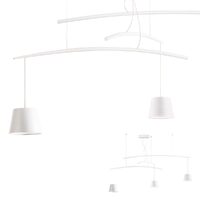 Lustra moderna alba abajururi metalice LED 3x6W/1620lm/3000K, Lolli 01-1524 Redo