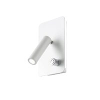 Aplică cu LED-uri SMD și un LED de putere, structură din aluminiu vopsită alb și dispersor lateral din policarbonat satinat. Echipată cu port USB și întrerupător, QUDA 01-1493, Redo