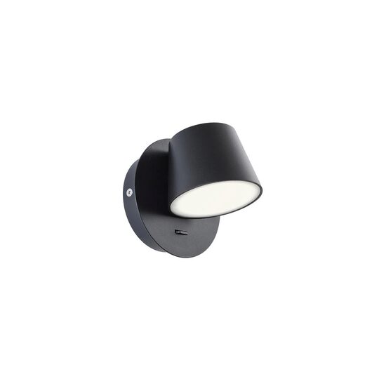 Aplica moderna neagra dispersor PMMA LED 6W/768lm/3000K, Shaker 01-1739 Redo