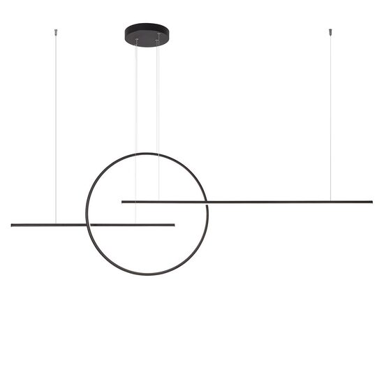 Lustra moderna neagra LED 66W/6864lm/3000K D60, Giotto 01-1737 Redo