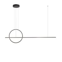 Lustra moderna neagra LED 49W/5453lm/4000K D40, Giotto 01-1848 Redo