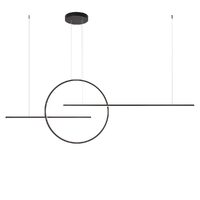 Lustra moderna neagra LED 66W/7275lm/4000K D60, Giotto 01-1850 Redo