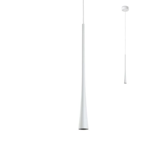 Lustra moderna alba, dispersor din aluminiu, LED 7W/720lm/3000K, Ito 01-1753, Redo