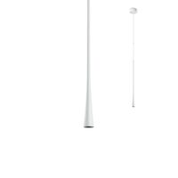 Pendul modern cu LED SMD, structură și dispersor din aluminiu vopsite alb mat, ITO 01-1756, Redo