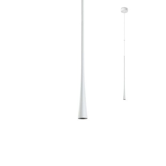 Pendul modern cu LED SMD, structură și dispersor din aluminiu vopsite alb mat, ITO 01-1756, Redo