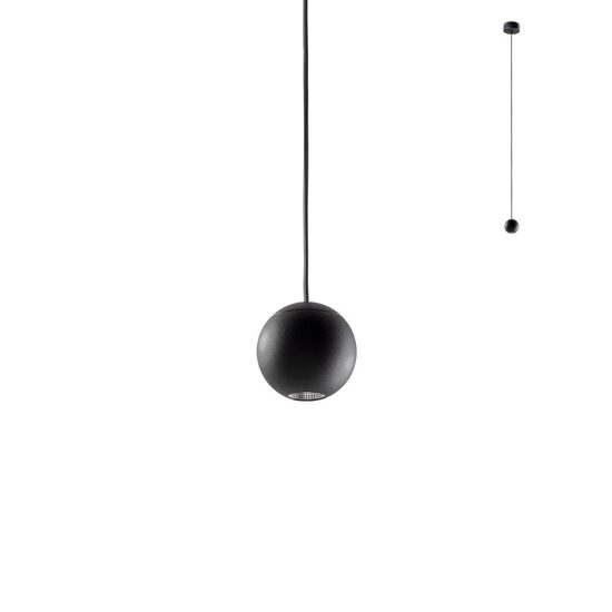 Lustra moderna neagra sferica LED 4.5W/459lm/3000K, OBO 01-1834 Redo
