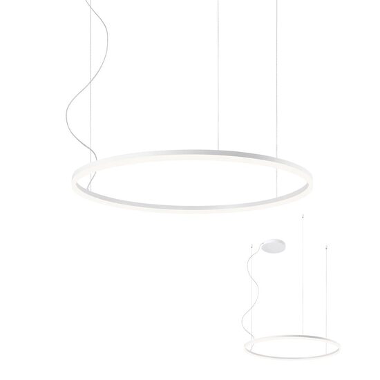 Lustra moderna alba  il. direct LED 50W/6050lm/3000K, Orbit 01-1712-TRIAC Redo
