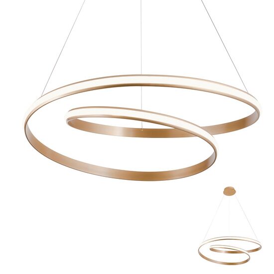Lustra moderna bronz LED 40W/4672lm/4000K, Torsion 01-1891 Redo
