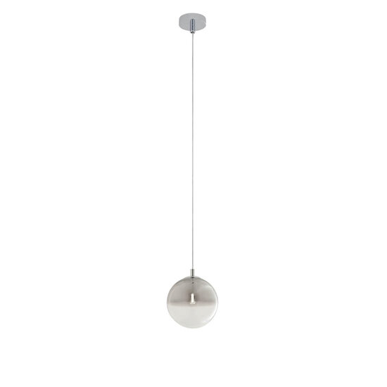 Lustra moderna cromata abajur sticlă fumurie degrade 1xG9/28W, Berry 01-2265 Redo
