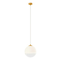 Lustra moderna aurie abajur sticlă alba degrade 1xE27/42W, Berry 01-2268 Redo