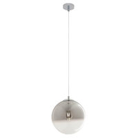 Lustra moderna cromata abajur sticlă fumurie degrade 1xE27/42W, Berry 01-2269 Redo
