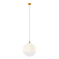 Lustra moderna aurie abajur sticlă alba degrade 1xE27/42W, Berry 01-2270 Redo