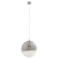 Lustra moderna cromata abajur sticlă fumurie degrade 1xE27/42W, Berry 01-2271 Redo