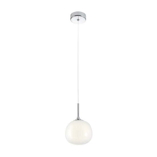 Lustra moderna cromata abajur sticlă 1xG9/40W, Kiwi 01-2081 Redo