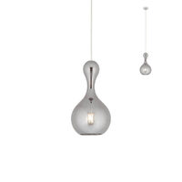 Lustra moderna fumurie abajur sticlă 1xE27/42W, Lob 01-2256 Redo