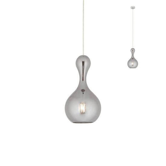 Lustra moderna fumurie abajur sticlă 1xE27/42W, Lob 01-2256 Redo