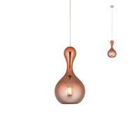 Lustra moderna cuprată abajur sticla 1xE27/42W, Lob 01-2257 Redo
