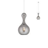 Lustra moderna fumurie abajur sticla 1xE27/42W, Lob 01-2259 Redo