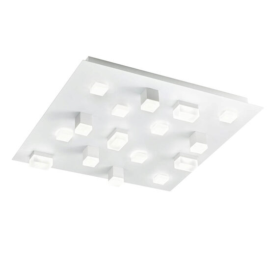 Plafonieră moderna alba dispersoare acryl LED 48W/5232lm/3000K, Pixel 01-2016 Redo