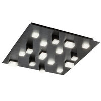 Plafonieră moderna neagra dispersoare acryl LED 48W/5232lm/3000K, Pixel 01-2017 Redo