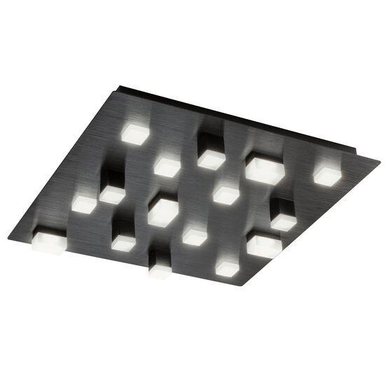 Plafonieră moderna neagra dispersoare acryl LED 48W/5232lm/3000K, Pixel 01-2017 Redo