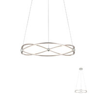 Lustra moderna nichelata LED 43W/5100lm/3000K, Quark 01-2251 Redo