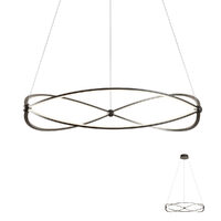 Lustra moderna neagra dispersor silicon LED 54W/6264lm/3000K, Quark 01-2254 Redo
