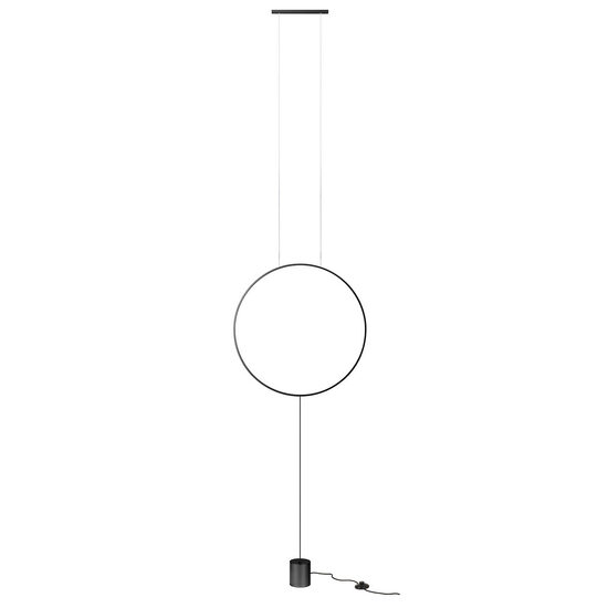Lustra/lampadar moderna neagra LED 18W/2070lm/3000K, Slick 01-2197 Redo
