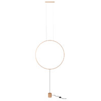 Lustra/lampadar moderna aurie LED 28W/2898lm/3000K, Slick 01-2198 Redo