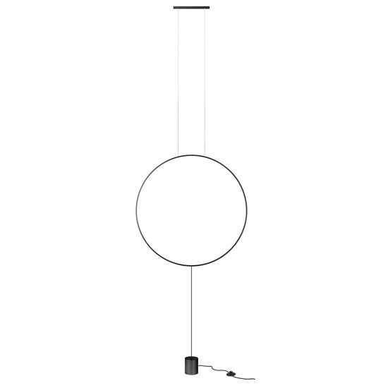 Lustra/lampadar moderna negru mat LED 28W/2898lm/3000K, Slick 01-2199 Redo