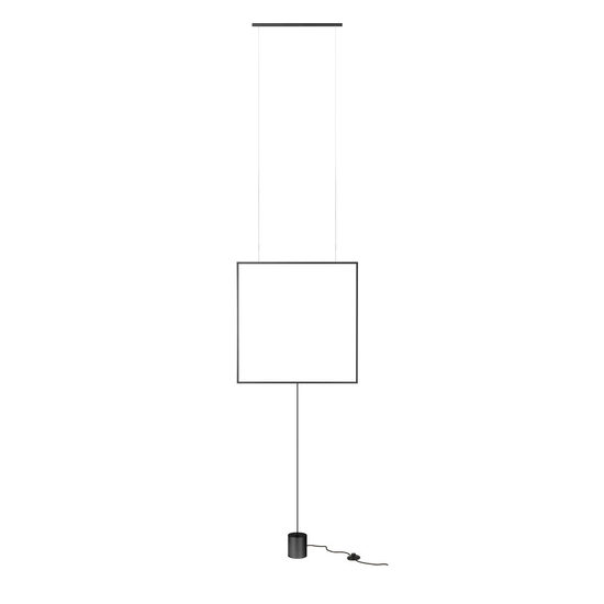Lustra/lampadar moderna neagra LED 28W/2898lm/3000K, Slick 01-2134 Redo