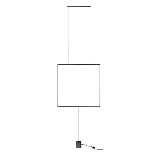 Lustra/lampadar moderna neagra LED 37W/3726lm/3000K, Slick 01-2136 Redo