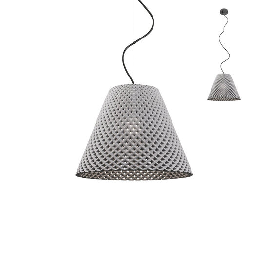 Lustra moderna neagra abajur din beton, 1xE27/42W, Tessa 01-2215 Redo