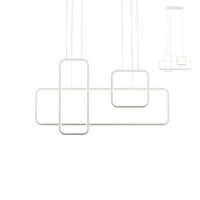Lustra moderna alba dispersor silicon LED 86W/7912lm/3000K, Thai 01-2099 Redo