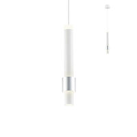 Lustra moderna alba inel decorativ cromat LED 6W/672lm/3000K, Tycon 01-1992 Redo