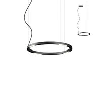 Pendul cu LED-uri SMD, structură din aluminiu și metal, vopsită negru mat, UNION 01-2204, Redo