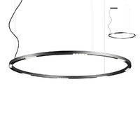 Pendul cu LED-uri SMD, structură din aluminiu și metal, vopsită negru mat, UNION 01-2210, Redo