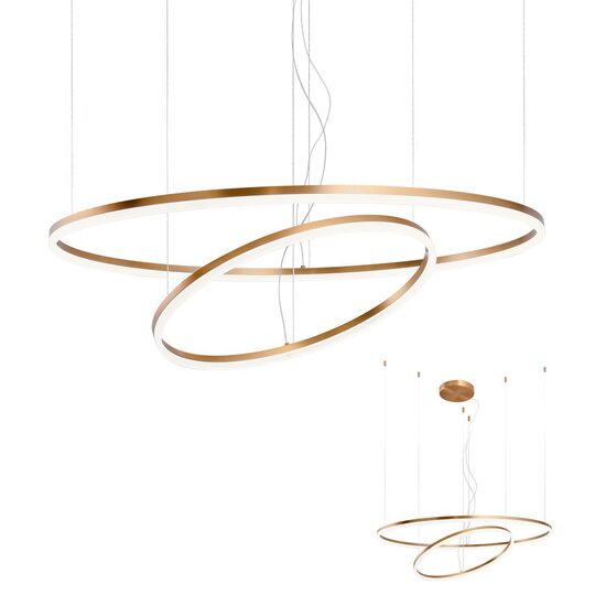 Lustra moderna bronz il. direct LED 42W+66W/12947lm/4000K, Orbit 01-1923-TRIAC Redo