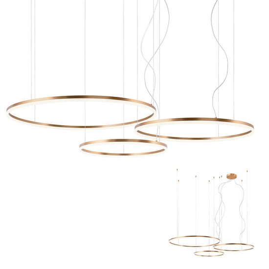 Lustra moderna bronz il. direct LED 42W+55W+66W/19840lm/4000K, Orbit 01-1925-TRIAC Redo