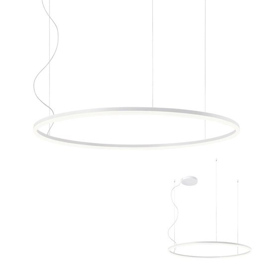Lustra moderna alba il. direct LED 66W/7983lm/4000K, Orbit 01-1916-TRIAC Redo