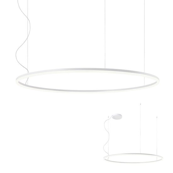 Lustra moderna alba il. direct LED 84W/10256lm/4000K, Orbit 01-1918-TRIAC Redo