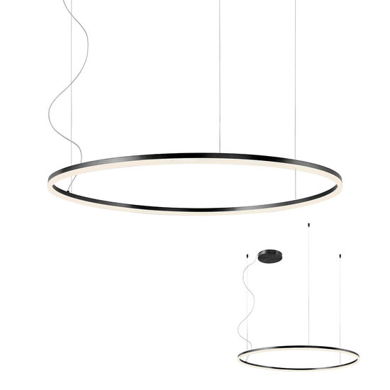 Lustra moderna neagra il. direct LED 66W/7128lm/3000K, Orbit 01-1950-TRIAC Redo