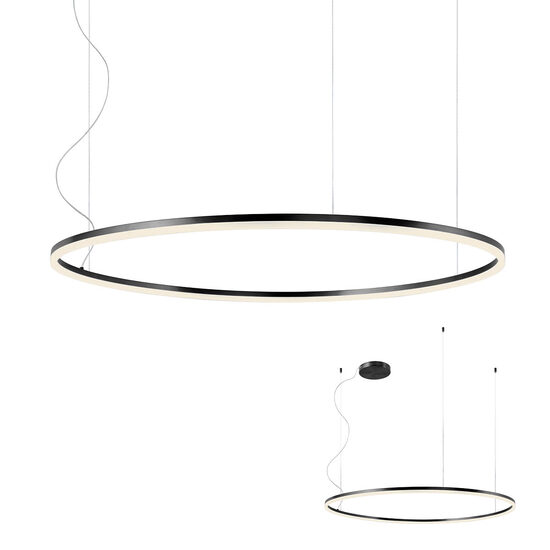 Lustra moderna neagra il. direct LED 84W/9240lm/3000K, Orbit 01-1951-TRIAC Redo