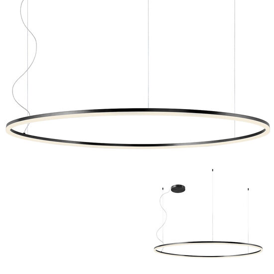 Lustra moderna neagra il. direct LED 105W/11550lm/3000K, Orbit 01-1952-TRIAC Redo